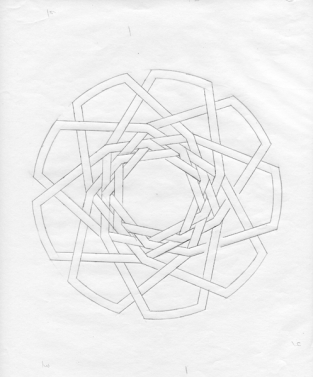 Nine-sided circular knot 1