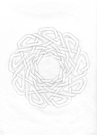 Nine-sided circular knot 2