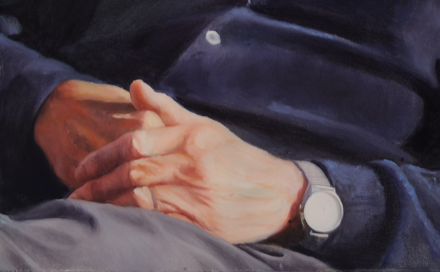 A portion of the oil painting 