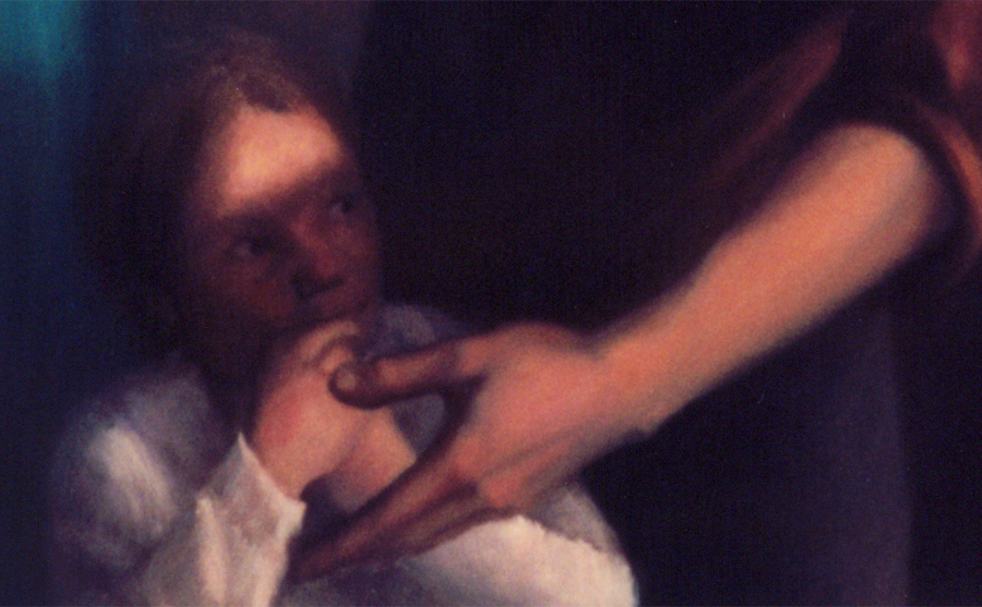 A portion of the oil painting 