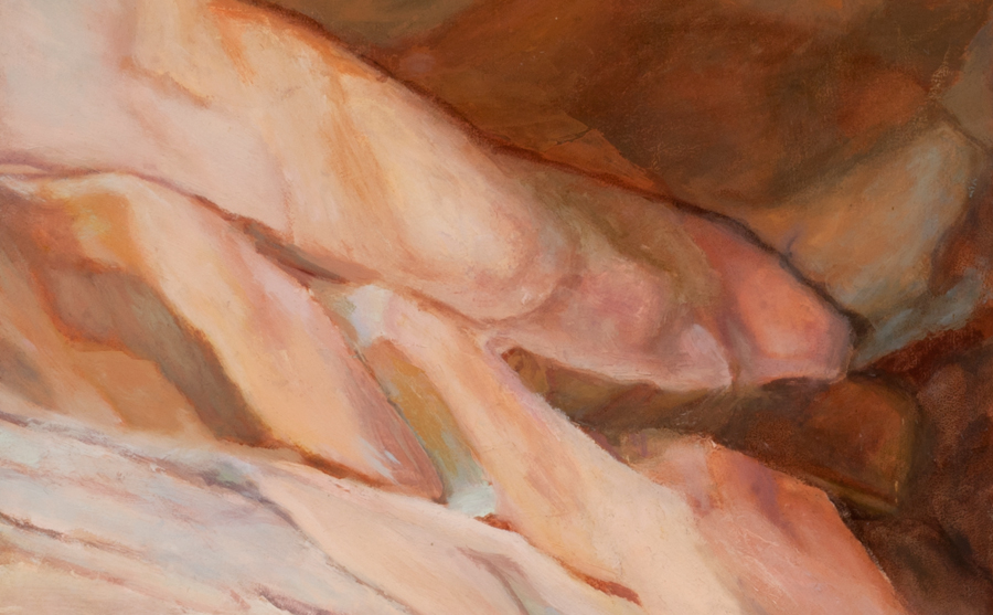 A portion of the oil painting 