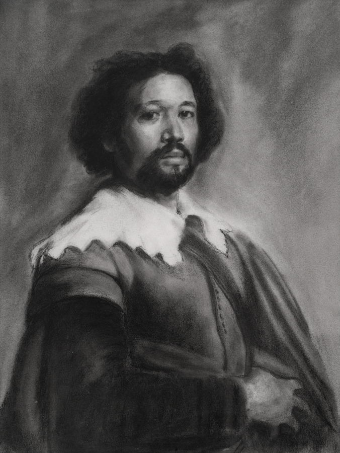 Charcoal After Velasquez Painting