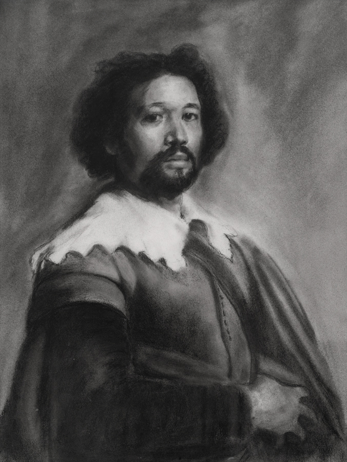 Charcoal after Velasquez painting